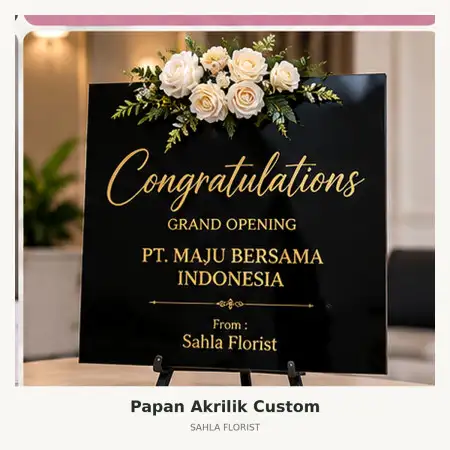 Papan Bunga Akrilik Kaur